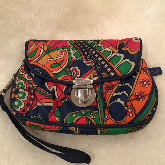 Vera Bradley Puffy Wristlet in Venetian Paisley - Picture 2 of 8